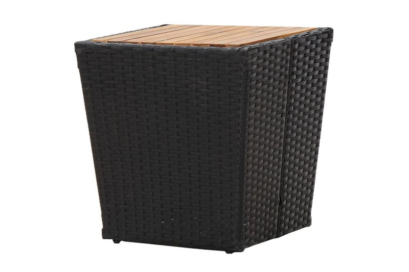 Cafébord och Utebord 41,5 cm Konstrotting - Svart - Utemöbler - Utebord & trädgårdsbord - Cafebord