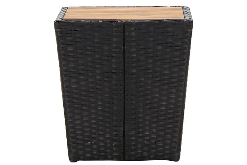 Cafébord och Utebord 41,5 cm Konstrotting - Svart - Utemöbler - Utebord & trädgårdsbord - Cafebord