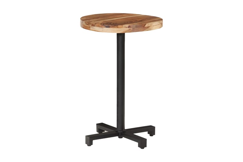 Cafébord runt 50x75 cm massivt akaciaträ - Brun - Balkongbord - Cafebord