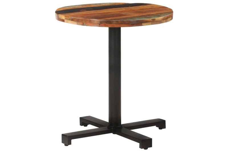 Cafébord runt 70x75 cm massivt återvunnet trä - Brun - Balkongbord - Cafebord