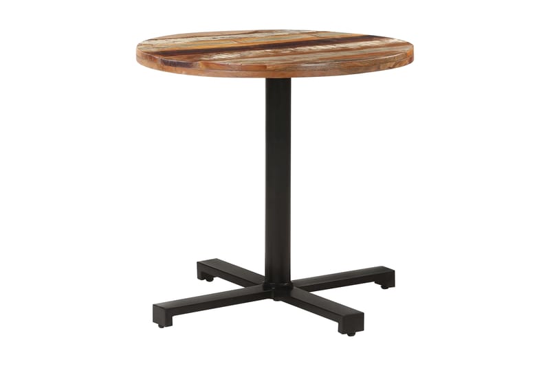 Cafébord runt 80x75 cm massivt återvunnet trä - Brun - Balkongbord - Cafebord