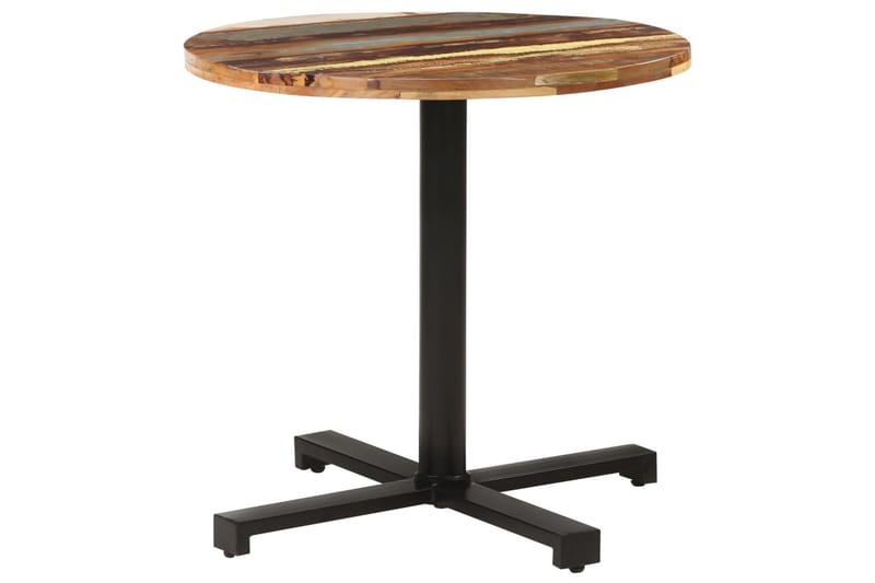 Cafébord runt 80x75 cm massivt återvunnet trä - Brun - Cafebord - Balkongbord