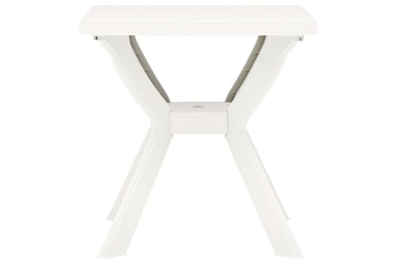 Cafébord vit 70x70x72 cm plast - Vit - Utemöbler - Utebord & trädgårdsbord - Cafebord