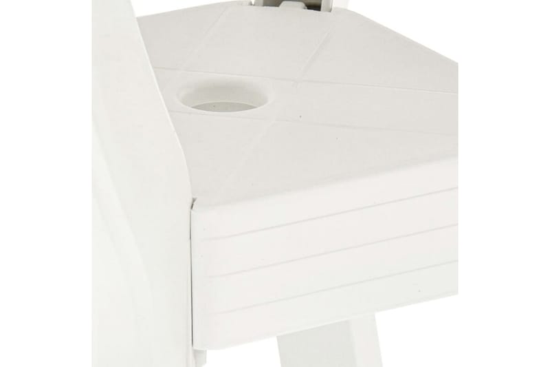 Cafébord vit 70x70x72 cm plast - Vit - Utemöbler - Utebord & trädgårdsbord - Cafebord