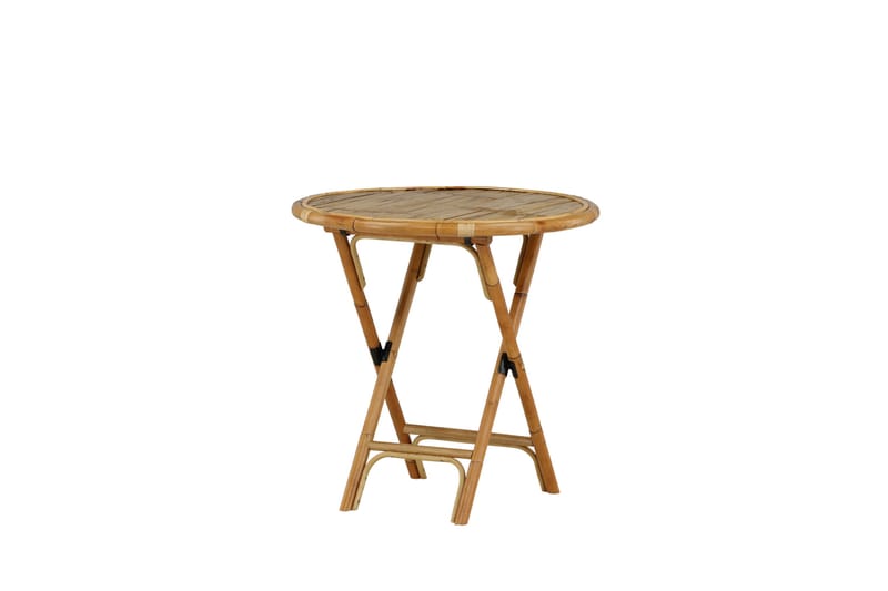 Cane Runt Cafébord Utomhus 80 cm Ljus Trä Bambu - Brun - Utemöbler - Utebord & trädgårdsbord - Cafebord