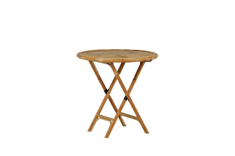 Cane Runt Cafébord Utomhus 80 cm Ljus Trä Bambu - Brun - Utemöbler - Utebord & trädgårdsbord - Cafebord