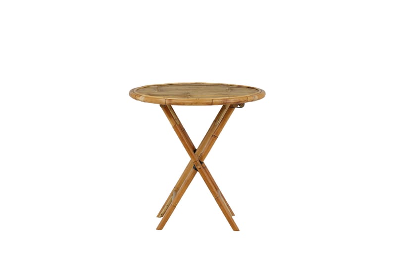 Cane Runt Cafébord Utomhus 80 cm Ljus Trä Bambu - Brun - Utemöbler - Utebord & trädgårdsbord - Cafebord