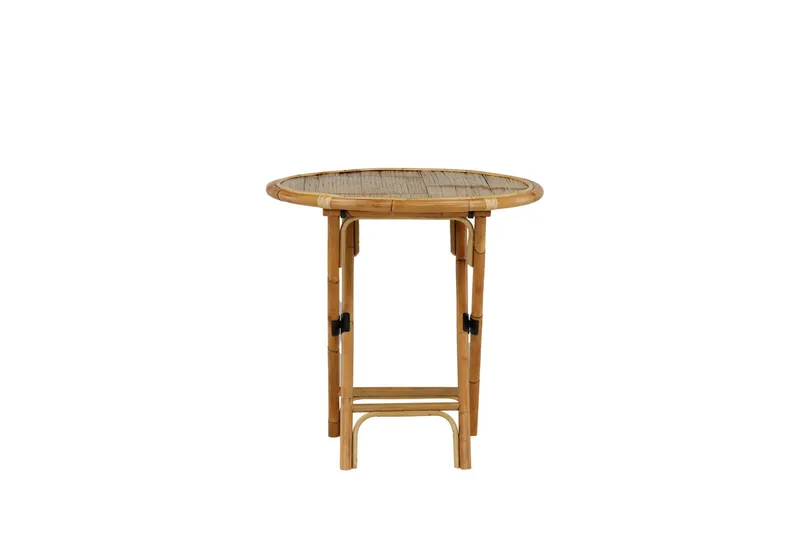 Cane Runt Cafébord Utomhus 80 cm Ljus Trä Bambu - Brun - Utemöbler - Utebord & trädgårdsbord - Cafebord
