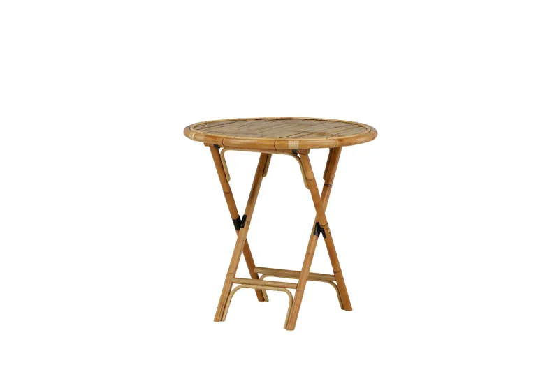 Cane Runt Cafébord Utomhus 80 cm Ljus Trä Bambu, Brun