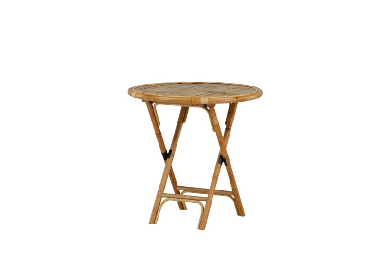Cane Runt Cafébord Utomhus 80 cm Ljus Trä Bambu, Brun