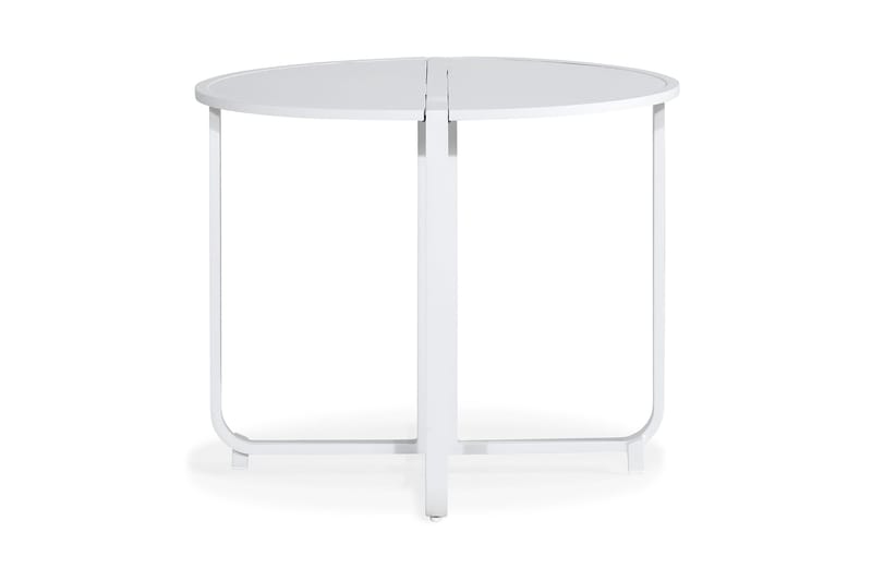 Flippy Runt Cafébord och Kaffebord Utomhus 90 cm Metall - Vit - Utemöbler - Utebord & trädgårdsbord - Cafebord