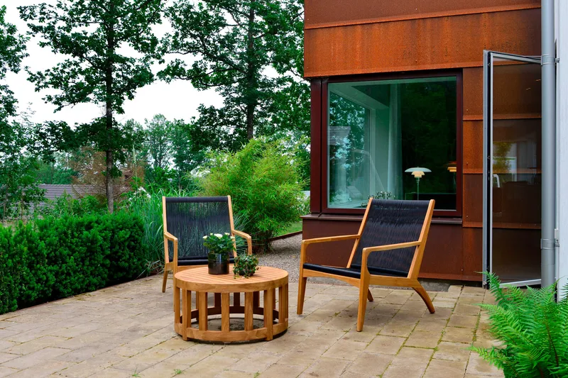 Hillerstorp Himmelsnäs Runt Soffbord Utomhus 80 cm Teak - Brun - Utemöbler - Utebord & trädgårdsbord - Cafebord