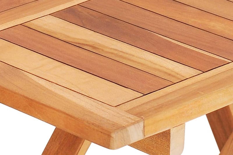 Hopfällbart cafébord 60x60x65 cm massiv teak - Brun - Utemöbler - Utebord & trädgårdsbord - Cafebord