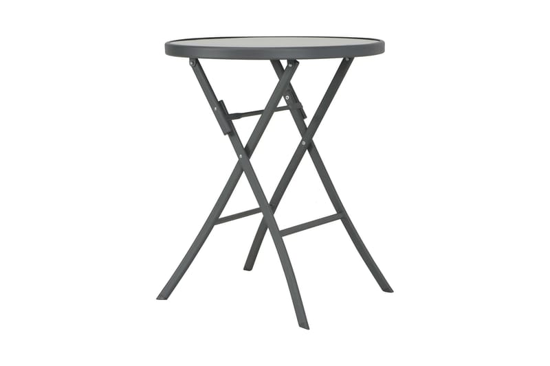 Hopfällbart cafébord grå 60x70 cm glas och stål - Grå - Smärtlindring - Massagerulle - Foam roller