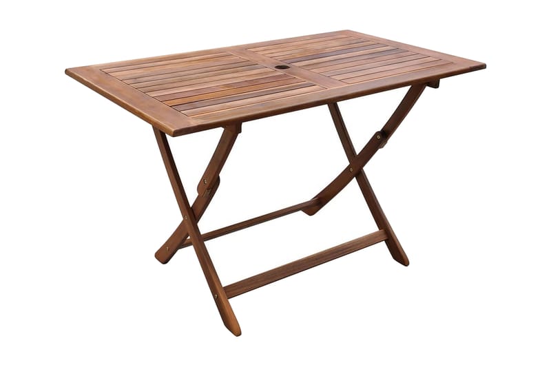 Hopfällbart trädgårdsbord 120x70x75 cm massivt akaciaträ - Brun - Cafebord - Balkongbord