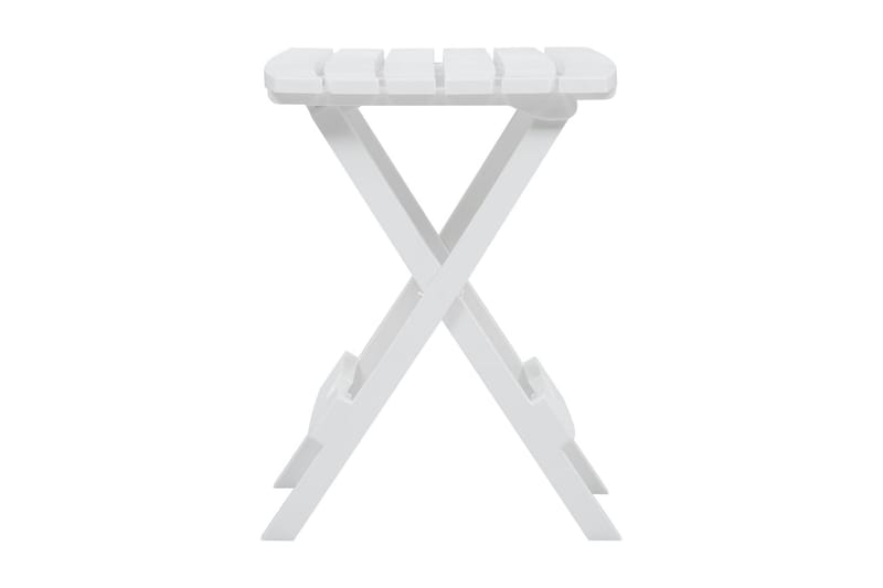 Hopfällbart trädgårdsbord 45,5x38,5x50 cm vit - Vit - Utemöbler - Utebord & trädgårdsbord - Cafebord