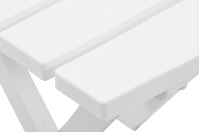 Hopfällbart trädgårdsbord 45,5x38,5x50 cm vit - Vit - Cafebord - Balkongbord