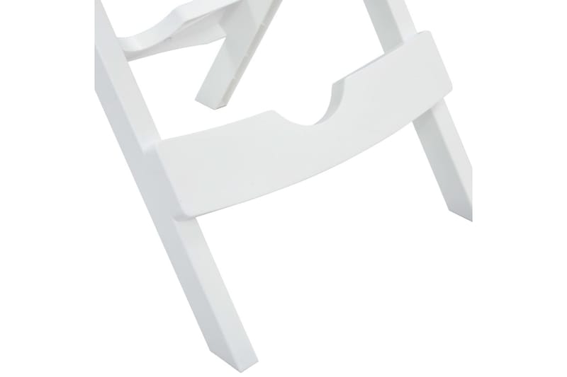 Hopfällbart trädgårdsbord 45,5x38,5x50 cm vit - Vit - Utemöbler - Utebord & trädgårdsbord - Cafebord