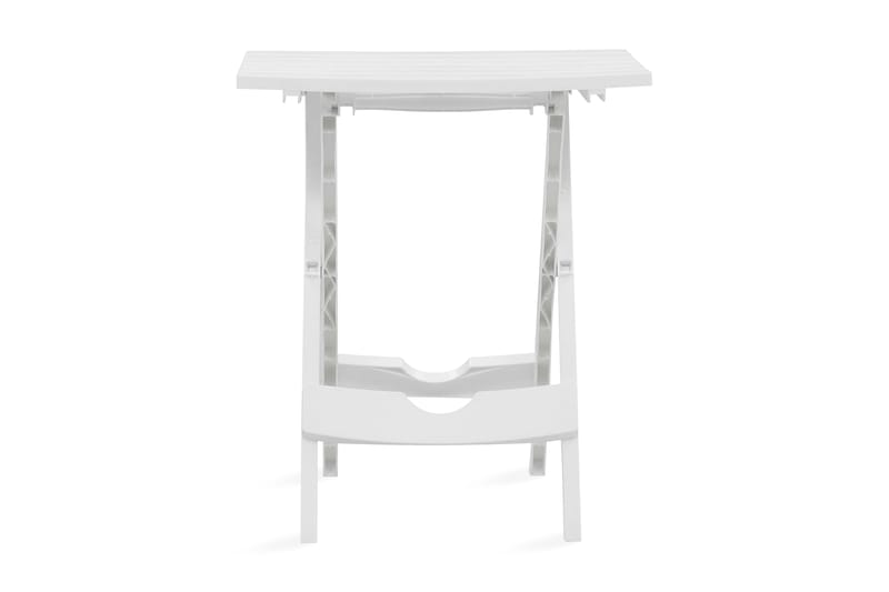 Hopfällbart trädgårdsbord 45,5x38,5x50 cm vit - Vit - Utemöbler - Utebord & trädgårdsbord - Cafebord