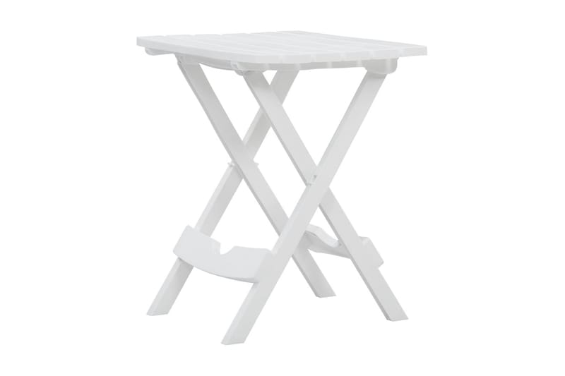 Hopfällbart trädgårdsbord 45,5x38,5x50 cm vit - Vit - Utemöbler - Utebord & trädgårdsbord - Cafebord