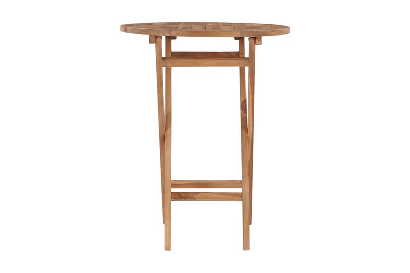 Hopfällbart trädgårdsbord 60 cm massivt teakträ - Brun - Cafebord - Balkongbord