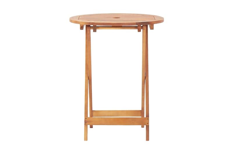 Hopfällbart trädgårdsbord 60x75 cm massivt akaciaträ - Brun - Balkongbord - Cafebord