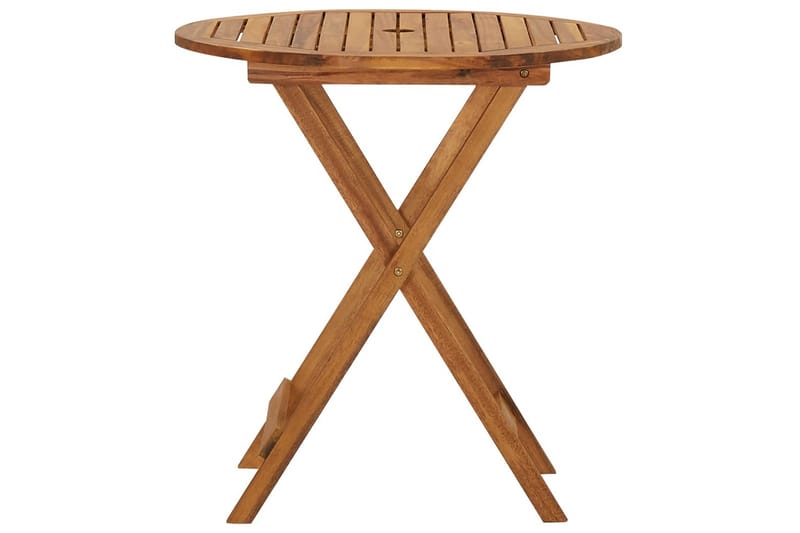 Hopfällbart trädgårdsbord 70 cm massivt akaciaträ - Brun - Cafebord - Balkongbord