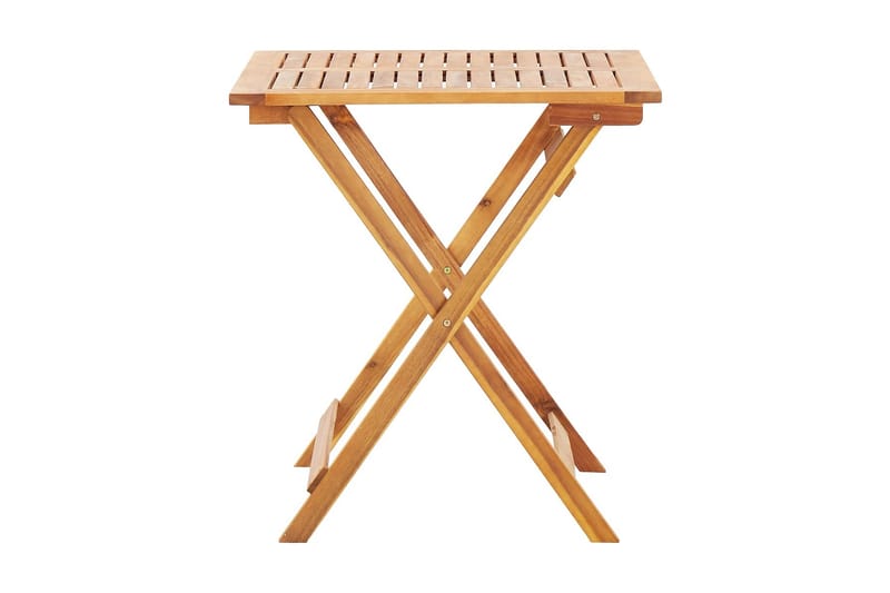 Hopfällbart trädgårdsbord 70x70x75 cm massivt akaciaträ - Brun - Cafebord - Balkongbord