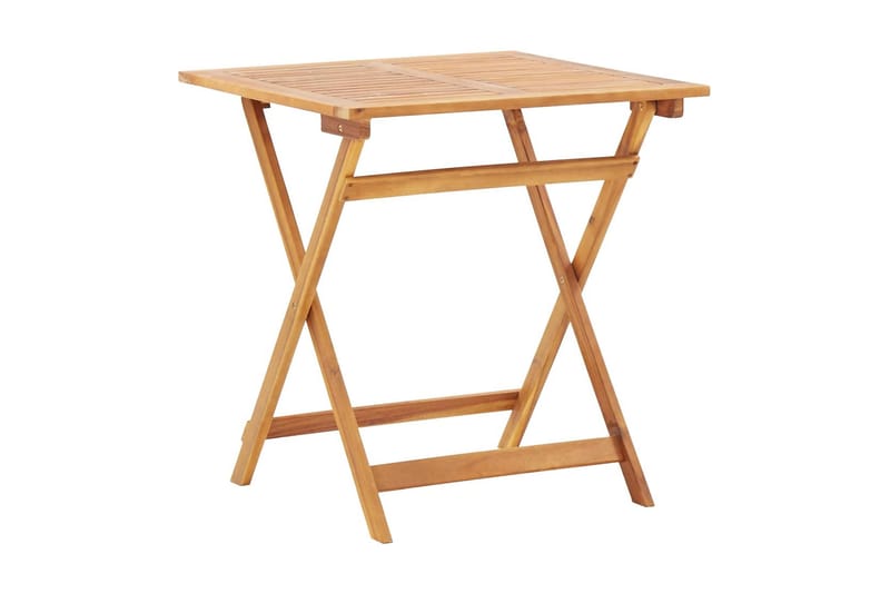 Hopfällbart trädgårdsbord 70x70x75 cm massivt akaciaträ - Brun - Balkongbord - Cafebord
