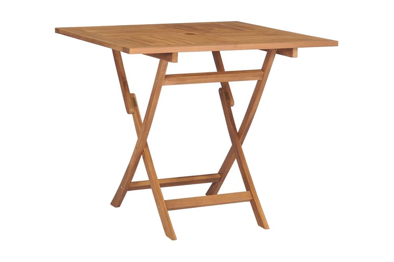 Hopfällbart trädgårdsbord 85x85x76 cm massiv teak - Brun - Balkongbord - Cafebord