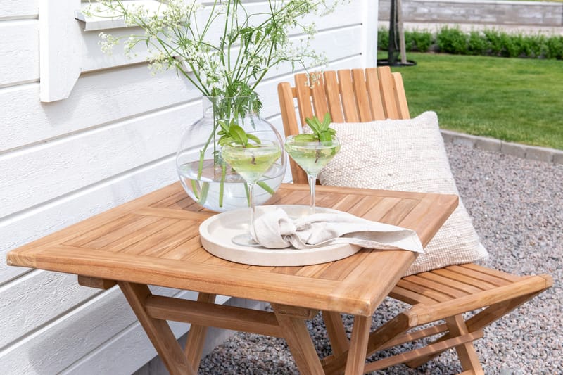 Kenya Cafébord 70 cm Hopfällbar Beige - Venture Home - Cafebord - Balkongbord