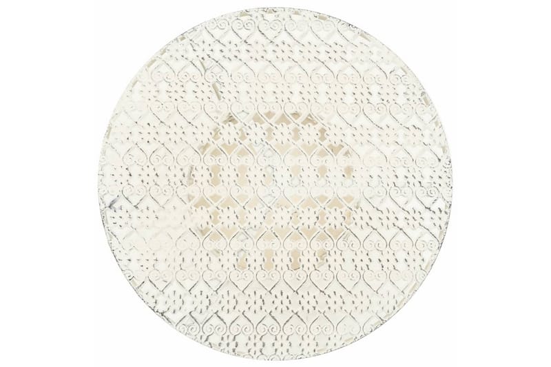 Litet Runt Cafébord och Bistrobord Utomhus 40 cm Metall - Vit - Utemöbler - Utebord & trädgårdsbord - Cafebord
