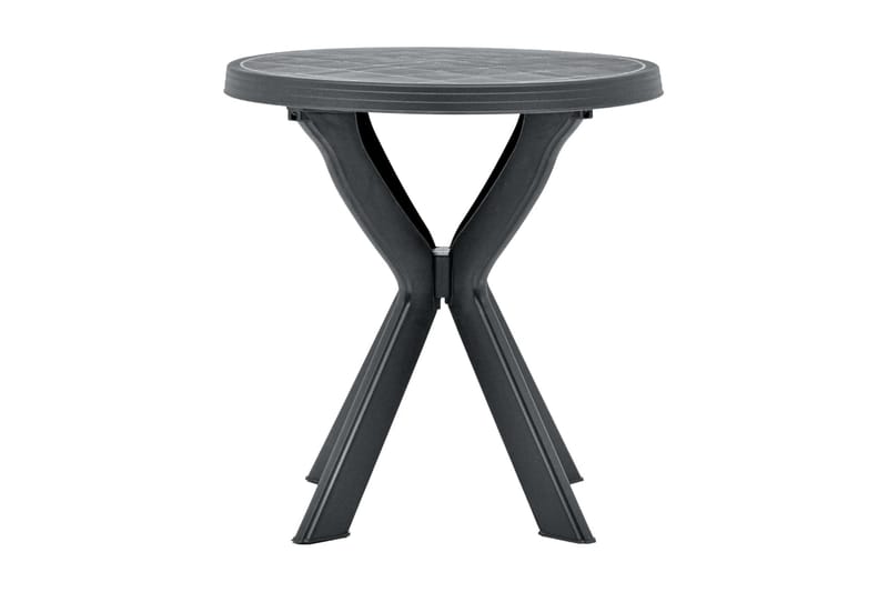 Litet Runt Cafébord och Kaffebord 70 cm Plast - Grå - Utemöbler - Utebord & trädgårdsbord - Cafebord