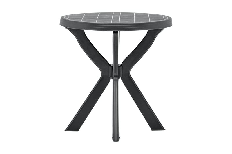 Litet Runt Cafébord och Kaffebord 70 cm Plast - Grå - Utemöbler - Utebord & trädgårdsbord - Cafebord