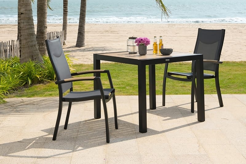 Panama Cafébord 92 cm - Svart/Gul - Cafebord - Balkongbord