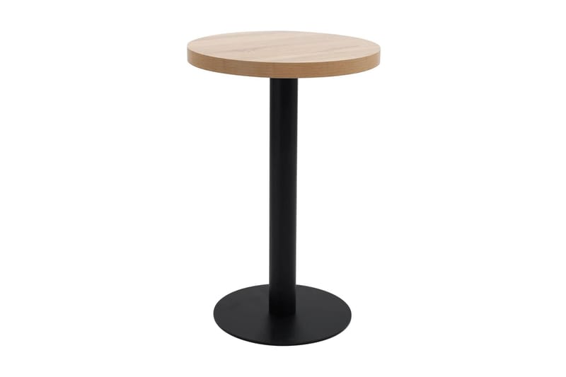 Runt Bistrobord och Cafébord Utomhus 50 cm Ljust Trä - Brun - Utemöbler - Utebord & trädgårdsbord - Cafebord