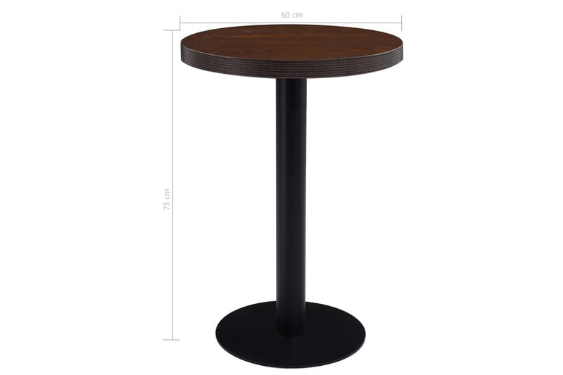 Runt Bistrobord och Cafébord Utomhus 60 cm Trä - Brun - Utemöbler - Utebord & trädgårdsbord - Cafebord