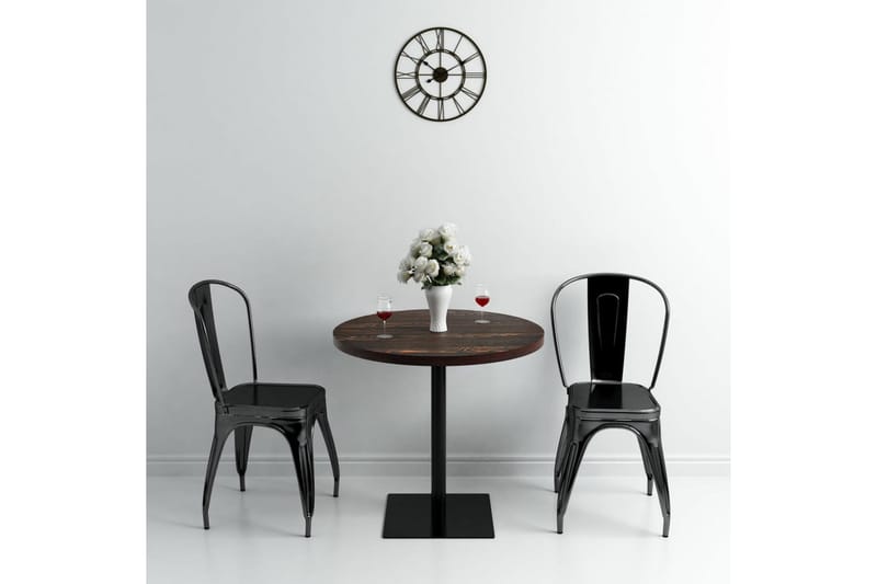 Runt Bistrobord och Cafébord Utomhus 80 cm Trä - Brun - Utemöbler - Utebord & trädgårdsbord - Cafebord