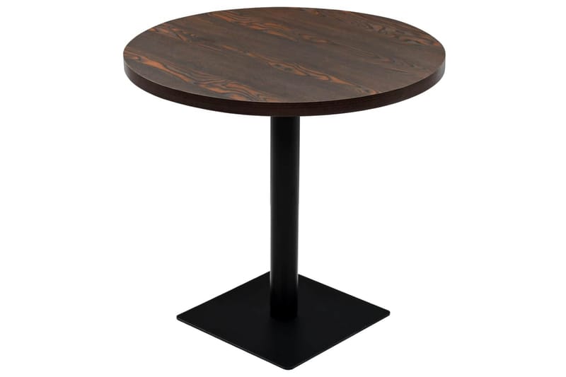 Runt Bistrobord och Cafébord Utomhus 80 cm Trä - Brun - Utemöbler - Utebord & trädgårdsbord - Cafebord