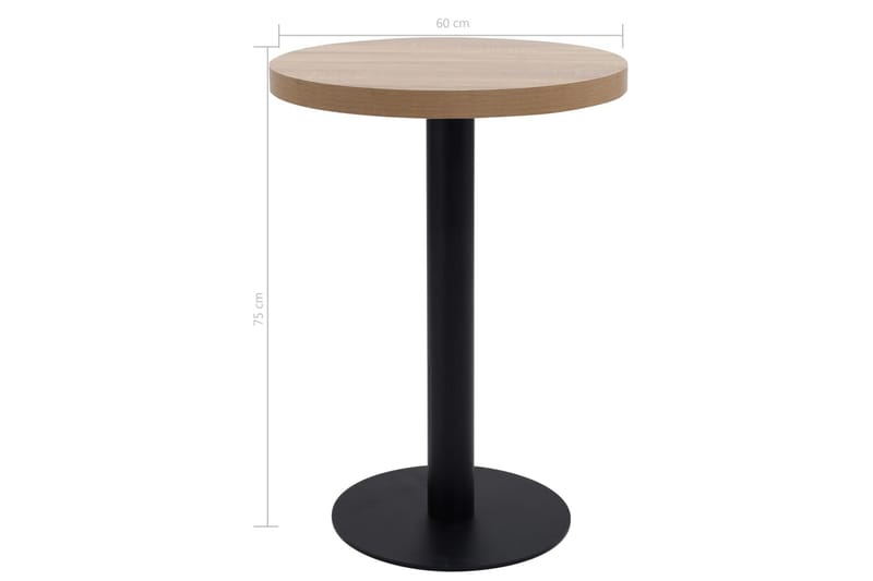Runt Bistrobord Utomhus 60 cm Mörkt Trä - Brun - Utemöbler - Utebord & trädgårdsbord - Cafebord