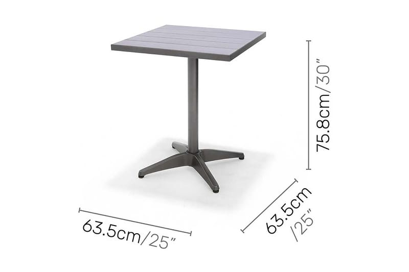 Solana Cafébord 60 cm - Grå - Cafebord - Balkongbord