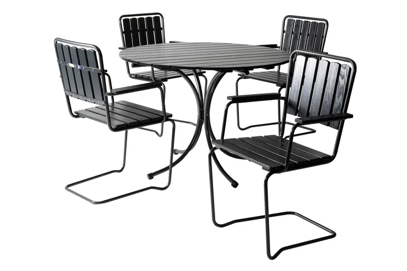 Suvisaari Runt Cafébord och Utebord 103 cm - Svart - Utemöbler - Utebord & trädgårdsbord - Cafebord