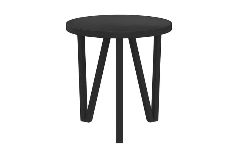 Tebord svart 35 cm MDF - Svart - Balkongbord - Cafebord