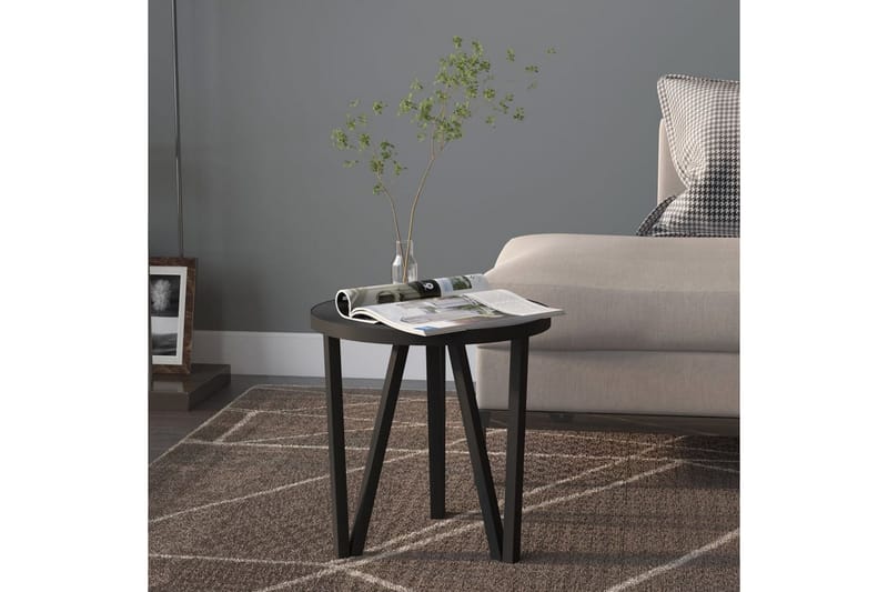 Runt Litet Cafébord och Kaffebord Utomhus 35 cm - Svart - Utemöbler - Utebord & trädgårdsbord - Cafebord