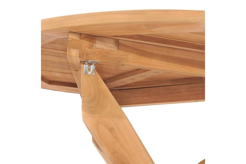 Trädgårdsbord Ã˜90x75 cm massiv teak - Brun - Cafebord - Balkongbord