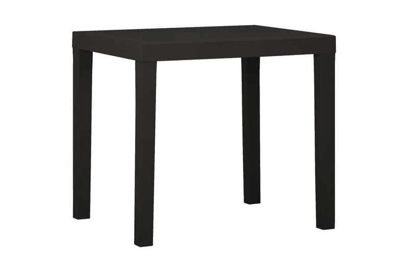 Trädgårdsbord antracit 79x65x72 cm plast - Grå - Cafebord - Balkongbord