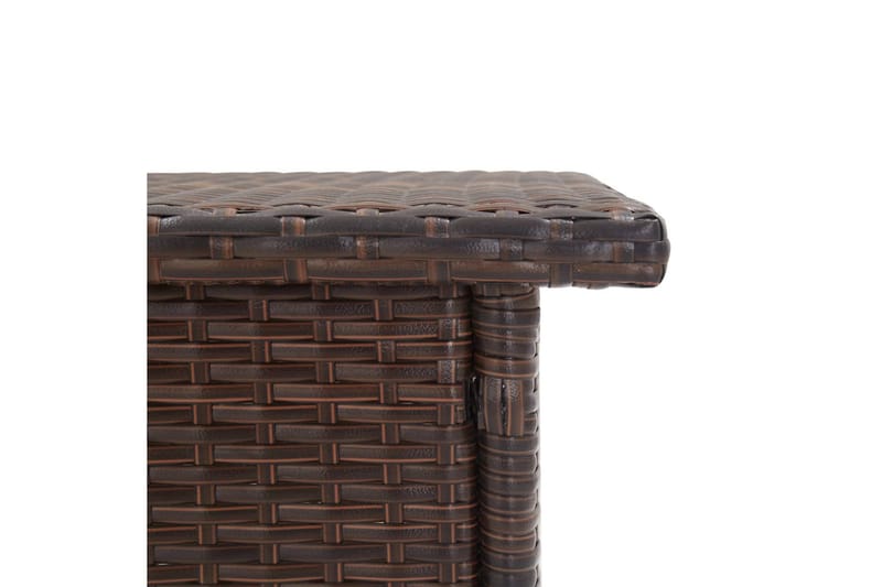 Trädgårdsbord brun 50x50x47 cm konstrotting - Brun - Cafebord - Balkongbord