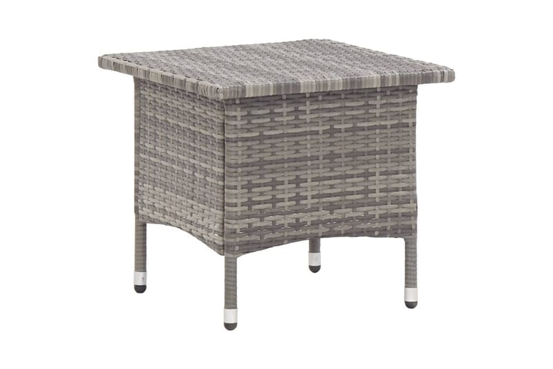 Trädgårdsbord grå 50x50x47 cm konstrotting - Grå - Cafebord - Balkongbord