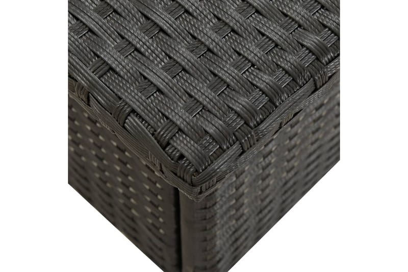 Trädgårdsbord svart 50x50x47 cm konstrotting - Svart - Utemöbler - Utebord & trädgårdsbord - Cafebord