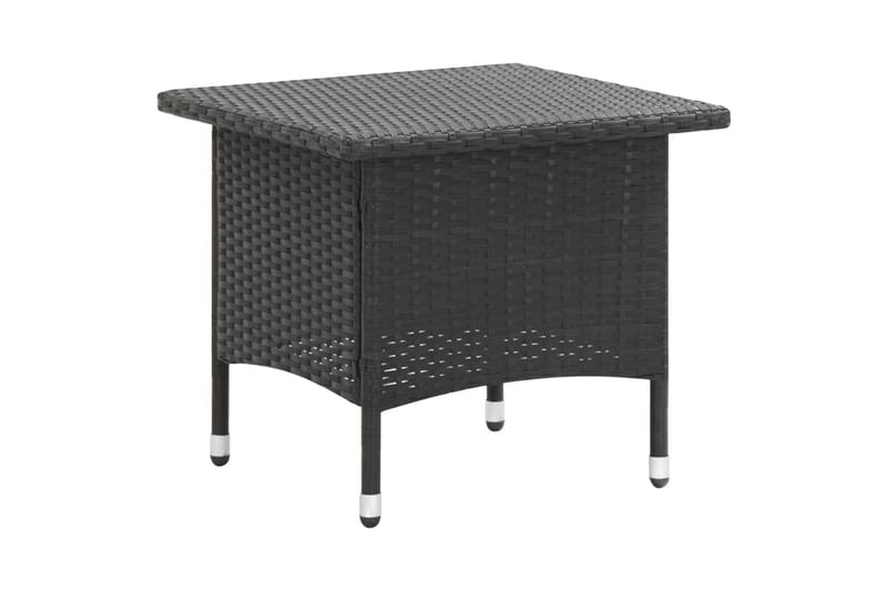 Trädgårdsbord svart 50x50x47 cm konstrotting - Svart - Utemöbler - Utebord & trädgårdsbord - Cafebord